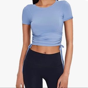Blue women’s Amazon workout top